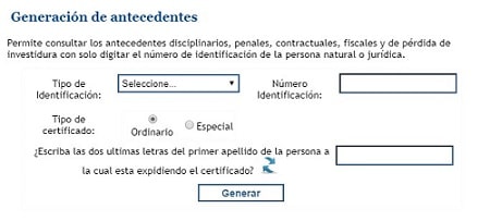 antecedentes procuraduría